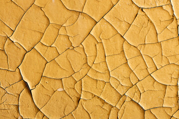 Poster - wall with yellow paint. background for design. grunge texture