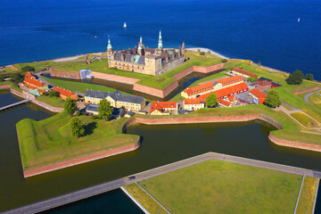 Wall Mural - Kronborg castle the Helsingor (Elsinore) town, Denmark