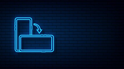 Poster - Rotate smartphone icon. Device rotation symbol. Motion graphics.