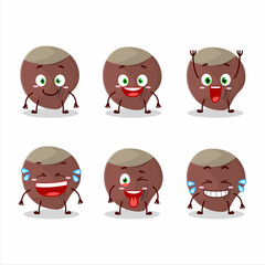 Sticker - Cartoon character of acorn with smile expression