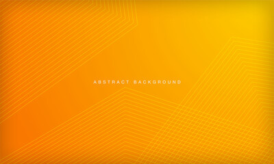 Wall Mural - Abstract orange and yellow gradient geometric shapes background. Modern line stripes curve presentation design.