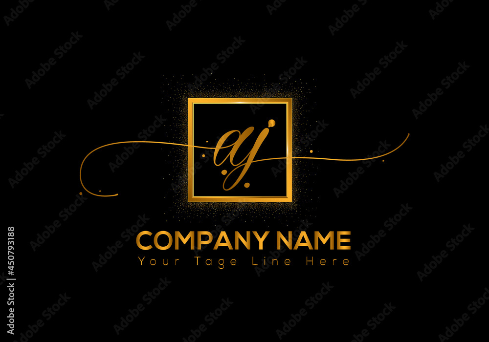 Abstract Aj letter modern lettermarks logo design template Stock Vector ...