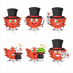 Sticker - A autumn blaze maple Magician cartoon character perform on a stage