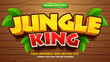 Jungle king editable text effect cartoon style