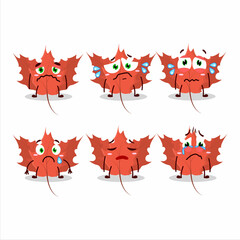 Sticker - Autumn blaze maple cartoon character with sad expression