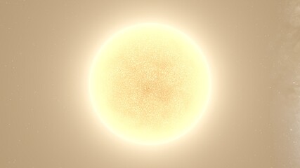 Wall Mural - star close view, stars in the galaxy, suns 3d render