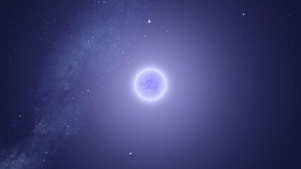 Wall Mural - star close view, stars in the galaxy, suns 3d render