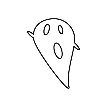 Ghost line icon on white background.
