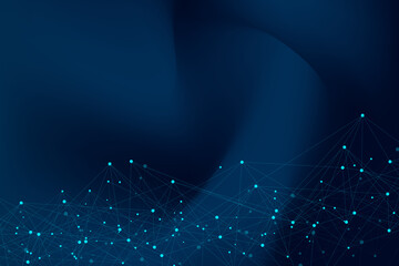Leinwandbilder - Geometric connected background lines and dots. Simple technology abstract graphic background design, illustration.