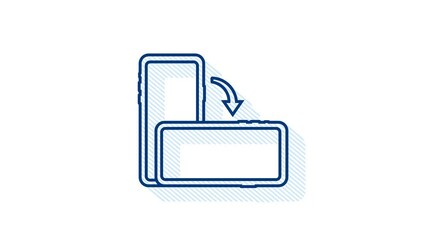Poster - Rotate smartphone icon. Device rotation symbol. Motion graphics.