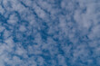 background blue sky in calm airy small and transparent clouds