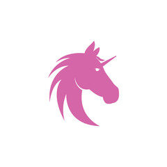 Unicorn magical icon design illustration template