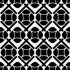 Aufkleber - Primitive black ornament. Vector black simple pattern.