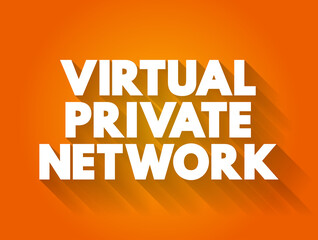 Aufkleber - virtual private network text quote, technology concept background