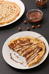 Wall Mural - crepe with chocolate spread and hazelnut