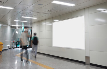 Sticker - Subway Scenery and Advertising Mockup