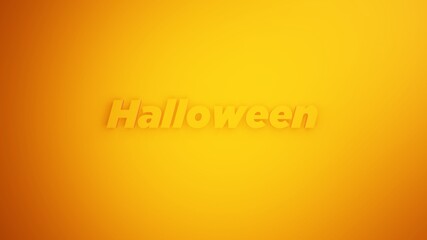 Poster - Halloween letter in 3D style. 3D illustration in spotlight