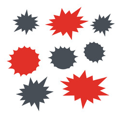 Wall Mural - starburst speech bubbles set. bursting icon. starburst isolated icons set