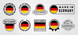 set of vector made in germany label badge symbol illustration design, made in germany bundle logo design
