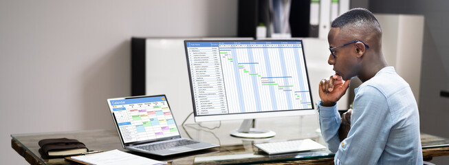 Poster - Gantt Chart Calendar Schedule