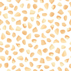 Wall Mural - Wheat grits vector cartoon seamless pattern for template farmer market design, label and packing.