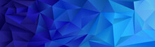 Abstract Blue Gradient Triangles Of Different Sizes - Vector