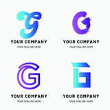 Fototapeta  - Creative Gradient G Logo Collection