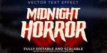 Horror Text Effect, Editable Night And Scary Text Style