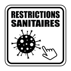 Wall Mural - Logo restrictions sanitaires.