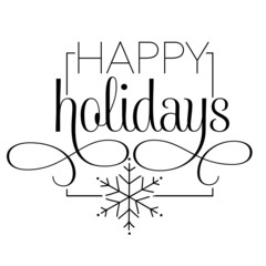 Wall Mural - Happy Holidays - SVG