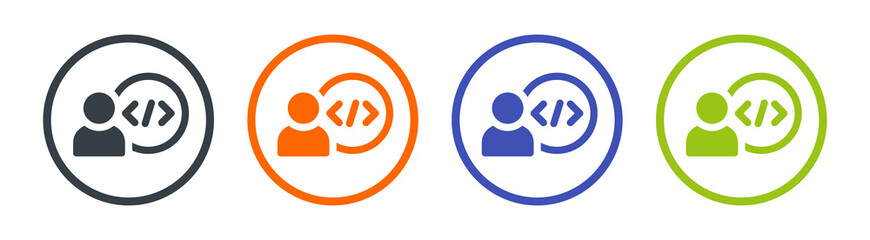 Poster - Programmer icon. Vector illustration
