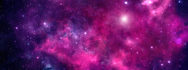 Wall Mural - a starry sky with cosmic dust and a nebula with stars