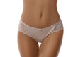 © New Africa - Woman in sexy panties on white background, closeup