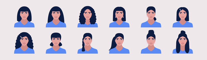 Sticker - various hairstyles