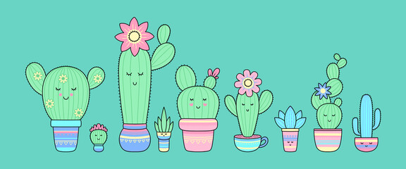 Sticker - cute Cacti