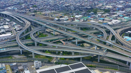 Poster - 高速道路の空撮　ジャンクション