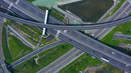 Poster - 高速道路の空撮　ジャンクション