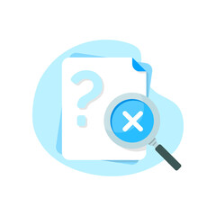Poster - no result data, document or file not found concept illustration flat design vector eps10. modern gra