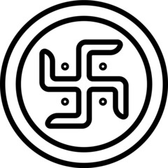 Sticker - hindu line icon