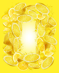 Wall Mural - lemon splash