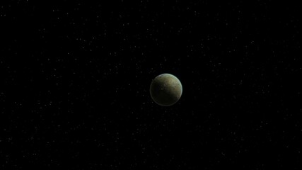 Wall Mural - super-earth planet, realistic exoplanet, planet suitable for colonization, earth-like planet in far 