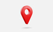 3D Realistic Location map pin gps pointer markers vector illustration for destination.