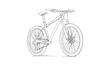 © Razulation - bicycle bike vehicle line art sketch drawing illustration for coloring book