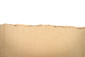 Recycled paper craft stick on a white background. Brown paper torn or ripped pieces of paper isolated on white background with clipping path.