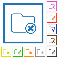 Poster - Cancel directory flat framed icons