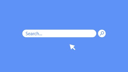 Poster - Set Search bar element design, set of search boxes ui template isolated on blue background. Motion graphics.