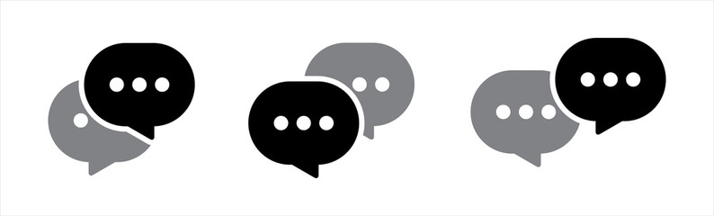Poster - chat icons set. chat bubble message vector isolated on background. trendy chat bubble message.