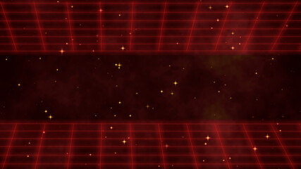 Wall Mural - vintage wallpaper with red neon lines