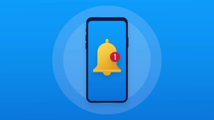 Aufkleber - subscribe button template with the notification bell on laptop. news subscribe button. business conc