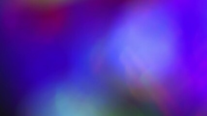 Wall Mural - Seamless rainbow bokeh movement. Large multicolor bokeh movement with light refraction. Iridescent gradient motion as an abstract background or overlay.